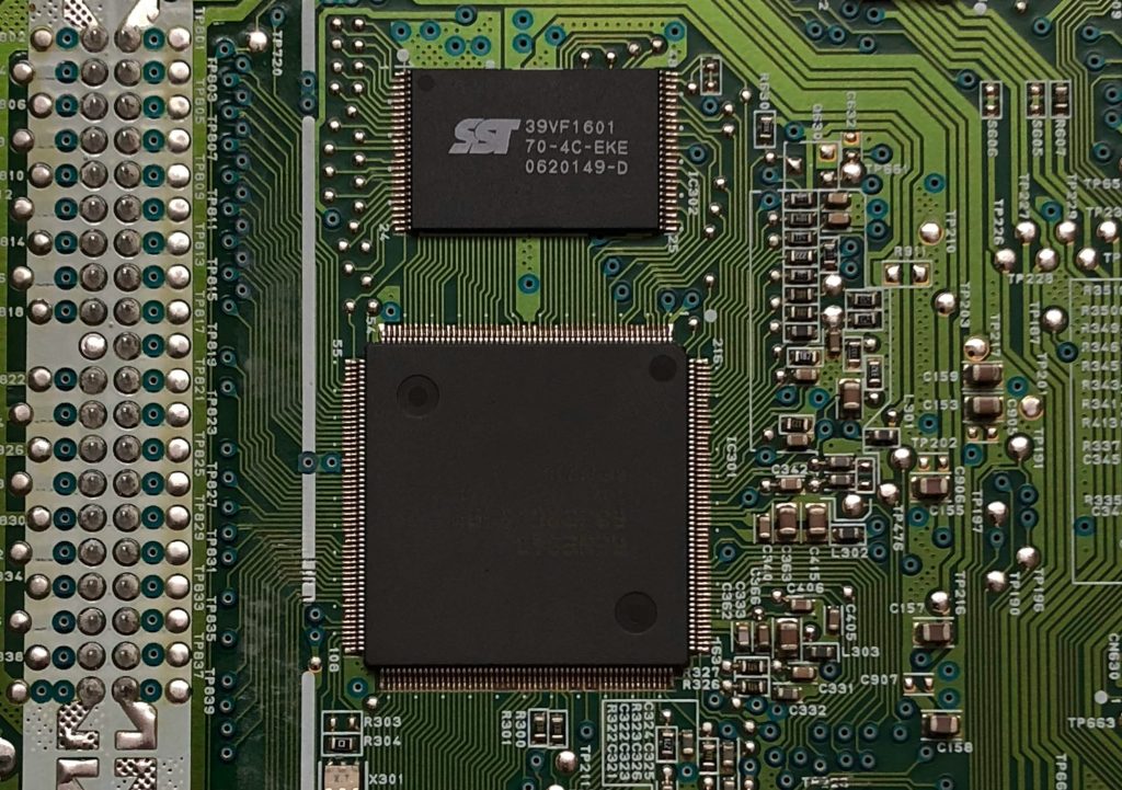 two ics attached on pcb board